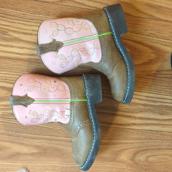 Girl's Cowboy Boots With Cactus Embroidery - Picture 5 of 7